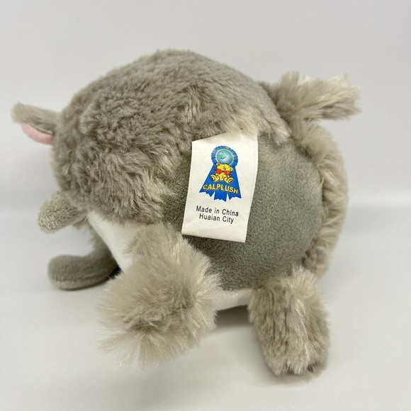 Calplush 6” Elephant Cute Round Gray Plush Stuffed Animal Toy Rare - Picture 4 of 6